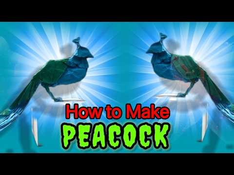 How to Make Origami Peacock 🦚 (Part 1) | Easy to Advanced Folding 45×45 cm