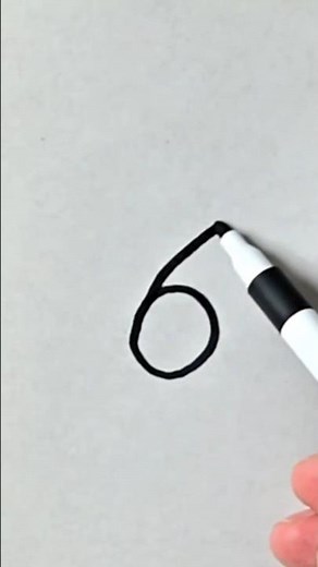 Simple drawing with number 6 🔢