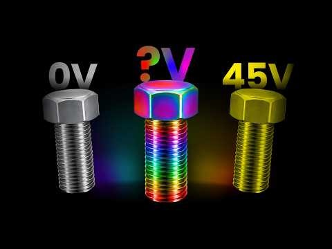 Utilicé ELECTRICIDAD para cambiar el COLOR de este METAL