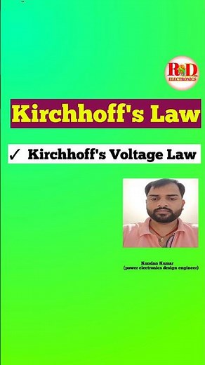 Kirchhoff's Law | Kirchhoff's Voltage Law #Electronics #ElectricalBasics #KVL #Engineering