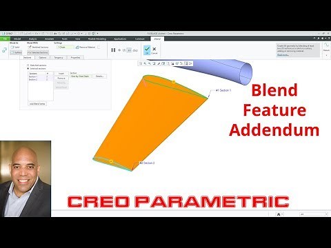 Creo Parametric - Blend Feature - Distance Option, Point, and Selected Sections