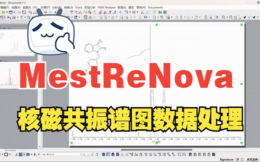 [MestReNova]软件使用教程-几分钟搞定核磁共振氢谱碳谱数据处理及导出