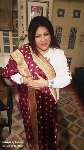 Kadhua butidaar benarasi ( Darshana Banik wedding benarasi) With real silver zari and gold plating . Custom woven in choice of your colour .time 6-8 months | Kalakriti