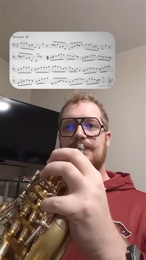 Drew Schulz on Instagram: "Bach Suite 1 Menuet II #frenchhorn #practice #musiceducation"