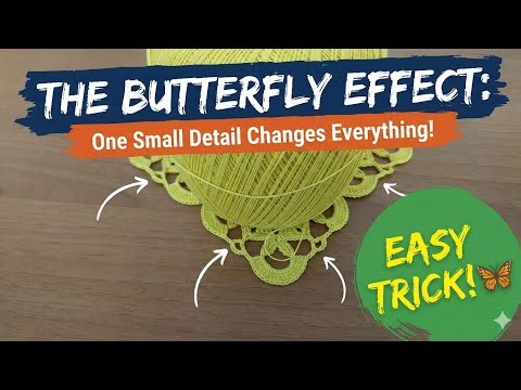 The Butterfly Effect: One Small Detail Changes Everything! 🦋 #easytrick #crochet 