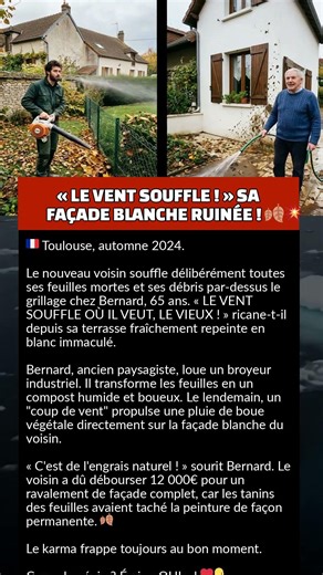 « LE VENT SOUFFLE ! » SA FAÇADE BLANCHE RUINÉE ! 🍂💥