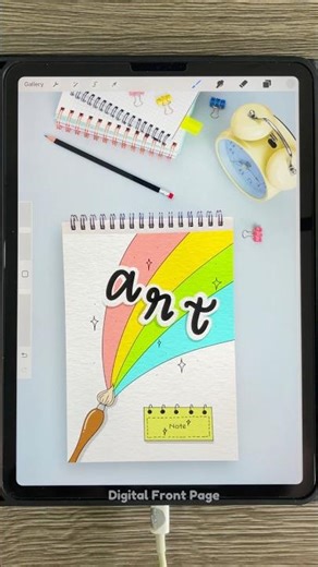 Easy Art Front Page Drawing 🖌️ #shorts #digitalfrontpage