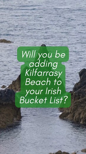 Located in County Waterford, on Ireland's famous Copper Coast, Kilfarrasy Beach is an amazing location which is definitely worth a visit! 😍 The beach is known for the unique jagged rock formations which lie just off the coast and for the cliffs which shelter the golden strand, which are about 460 million years old! The beach is ideal for kayaking, snorkelling and swimming, but be sure to keep an eye on the tides. | Places To See In Ireland Before You Die