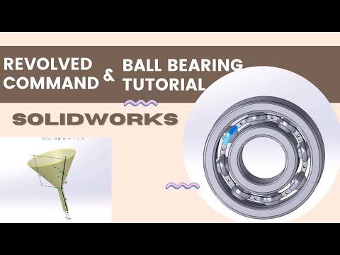 Ball bearing Design and revolve command tutorial on solidworks || class no. 03 #solidworks #tutorial
