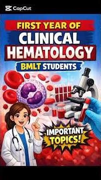 Hematology Important Slide for BMLT Students 📚