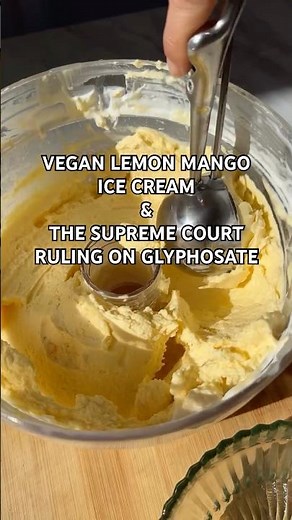 dairy-free lemon mango ice cream 🍋🥭