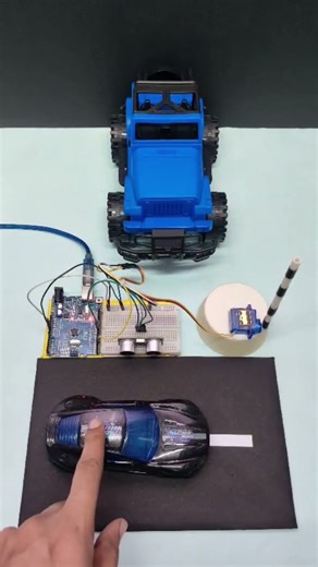 “Car Detects → Gate Opens! 😳 Arduino Automation Trick!”#arduino #robotics #techshorts