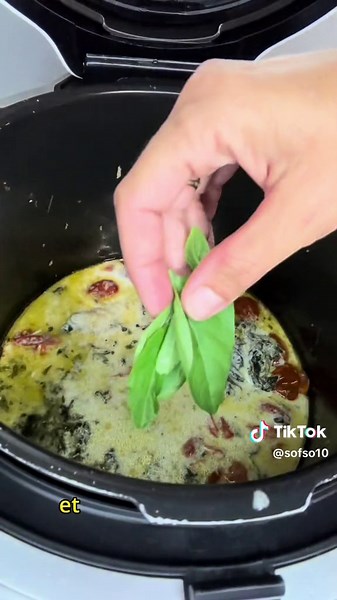 Saumon à la crème et aux épinards au Cookeo