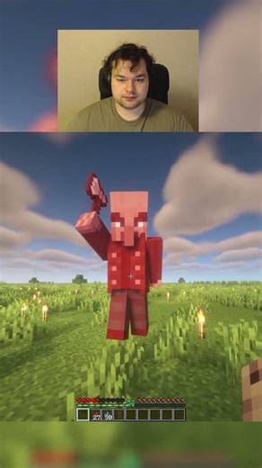 Killing an vindicator unarmed in minecraft day 33 #shorts #viralshorts