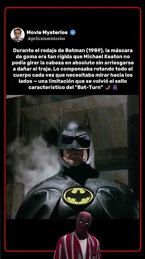 Durante el rodaje de Batman (1989), Michael Keaton inventó una forma nueva de moverse