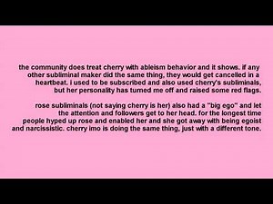 let's talk about cherry subs/subliminals....
