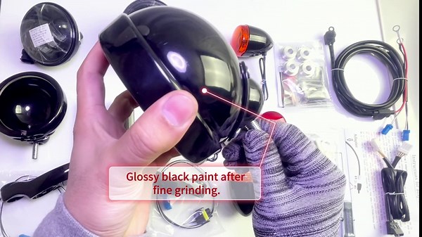 For harley street glide fog passing light kit LED motorcycle fog Auxiliary Lighting Bracket for harley davidson spot light bracket (Complete sets - Gloss Black)