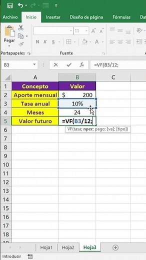 Calculate how much money you'll have in the future with Excel (FV Function) #excel #exceltips #viral