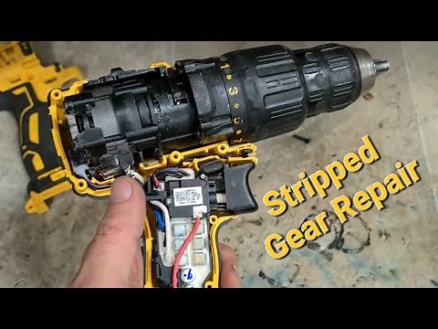 How to repair a Dewalt DCD778 cordless drill with a stripped out slipping gear.