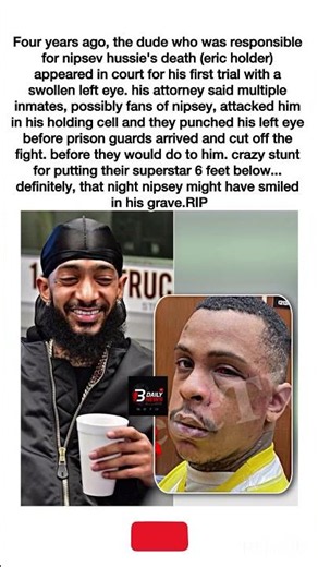 Nipsey Hussle's Killer Attacked in Holding Cell Showed Up to Court With Swollen Eye 😳💀#shorts
