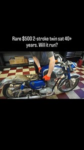 Rare $500 2-stroke twin sat 40 years. Will it run? #yamaha #rare #2stroke | 2vintage