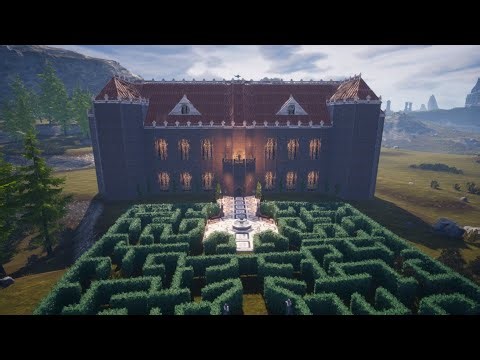 Conan Exiles How to build a Manor with a labyrinth garden NO Mods