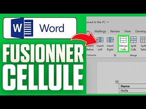 Comment Fusionner Les Cellules D'un Tableau Sur Word (2025)