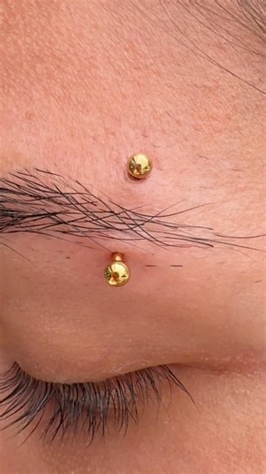Is an eyebrow piercing actually painful? Watch this calming transformation. #shorts