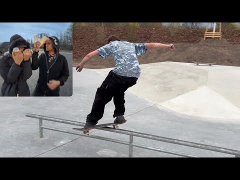 Sneaking into a new skatepark