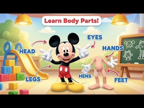 Mickey Mouse Learns Body Parts | Fun & Easy Learning for Kids