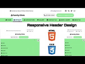 Responsive Header Design in HTML and CSS | Responsive Header with logo and navigation bar