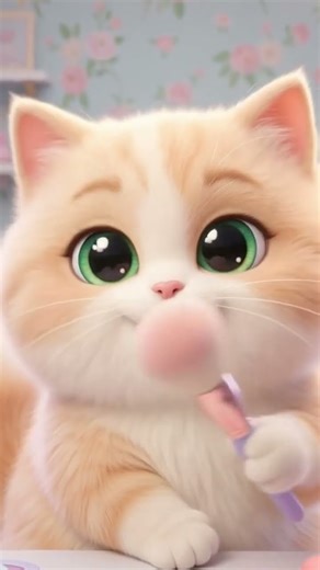 Cute Cat Beauty Vlogger Makeup Routine 😍💄 | 3D Pixar Style #Shorts
