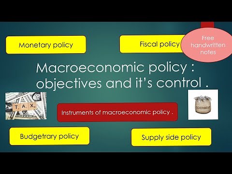 Macroeconomic policy objectives and it's control | instruments of macroeconomic policy