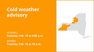 Update: Oswego County under a cold weather advisory until Tuesday morning