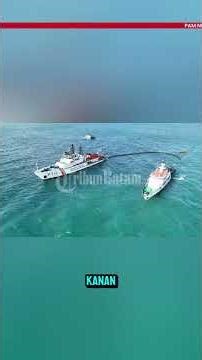 Simulasi PPLP Tanjunguban Tangani Kecelakaan di Laut, Dua Kapal Tabrakan di Perairan Bintan