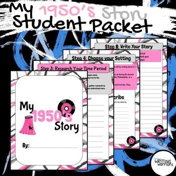 Fiction Writing | My 1950's Historical Fiction Story Packet For Grades 4 - 7