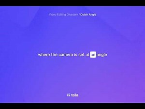 What's a Dutch Angle | Learn Video editing