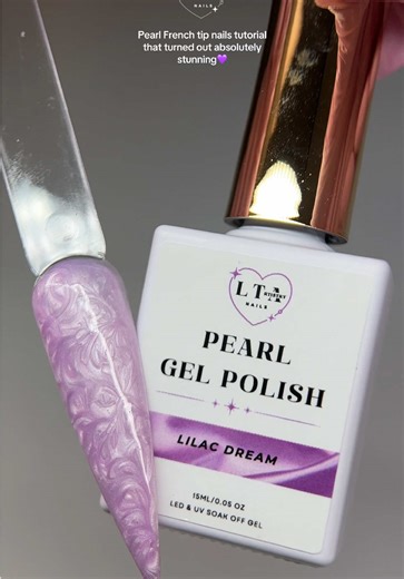 Purple pearl French tip nail tutorial💜💅🏻 #nailart #nailtutorials #diynails