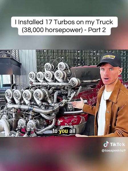 I Installed 17 Turbos on my Truck (38,000 horsepower) - Part 2 #car #fyp #usa🇺🇸