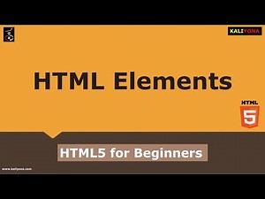 HTML Elements | Tags | Syntax | Basics | HTML5 Tutorial | Beginners | Kaliyona | In Kannada