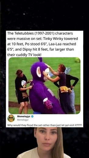 The Teletubbies 1997 2001 characters were massive on set Tinky Winky towered at 10 feet