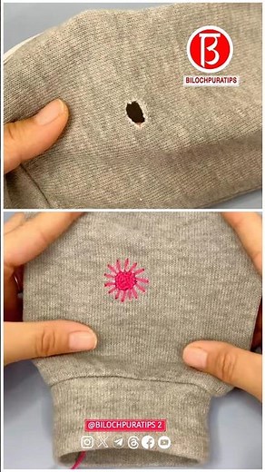 How to mend holes in sweatshirts and sweatpants to look beautiful