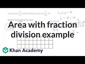 Area with fraction division example