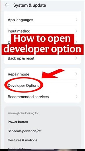 How to on developer option on Android #techtips #tech #shorts