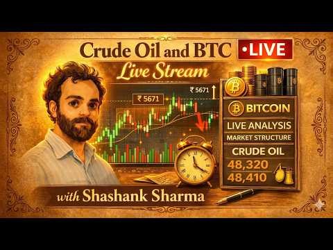 16 March Live Trading |Crude Oil & BTC | Real-Time Market Learning | Price Action #Crudeoillive #BTC