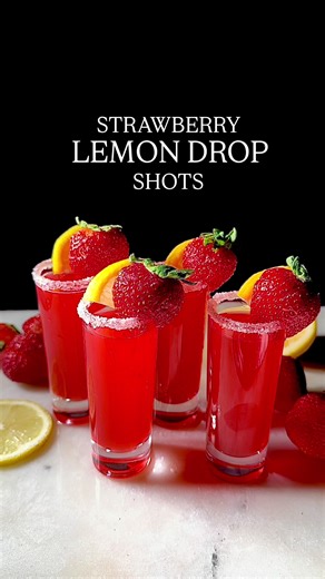 Delicious Strawberry Lemon Drop Shots for Valentine’s Day