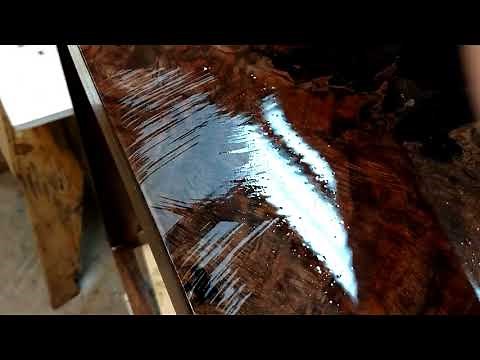 Final Top Coat of Arm R Seal on Figured Walnut