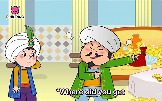 英文动画带字幕-阿里巴巴和四十大盗Ali Baba and the Forty Thieves-看动画故事学习英语