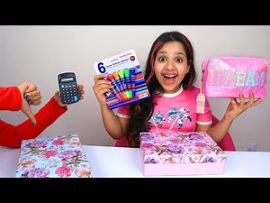 تحدي صندوق الغامض بأغراض المدرسة !!Mystery Box of Back to School Switch-Up Challenge!