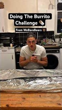 Doing The Burrito Challenge From We Bare Bears 🐻 🌯 #shorts